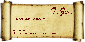 Tandler Zsolt névjegykártya